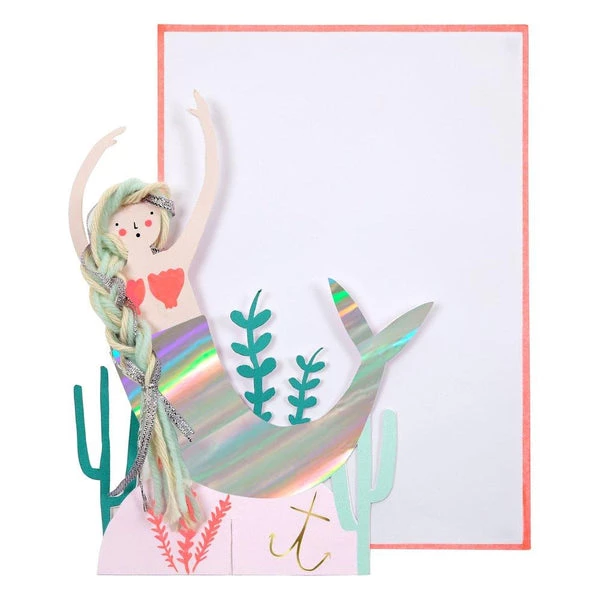 Meri Meri Mermaid Stand-Up Card 3 Meri Meri Mermaid Stand-Up Card