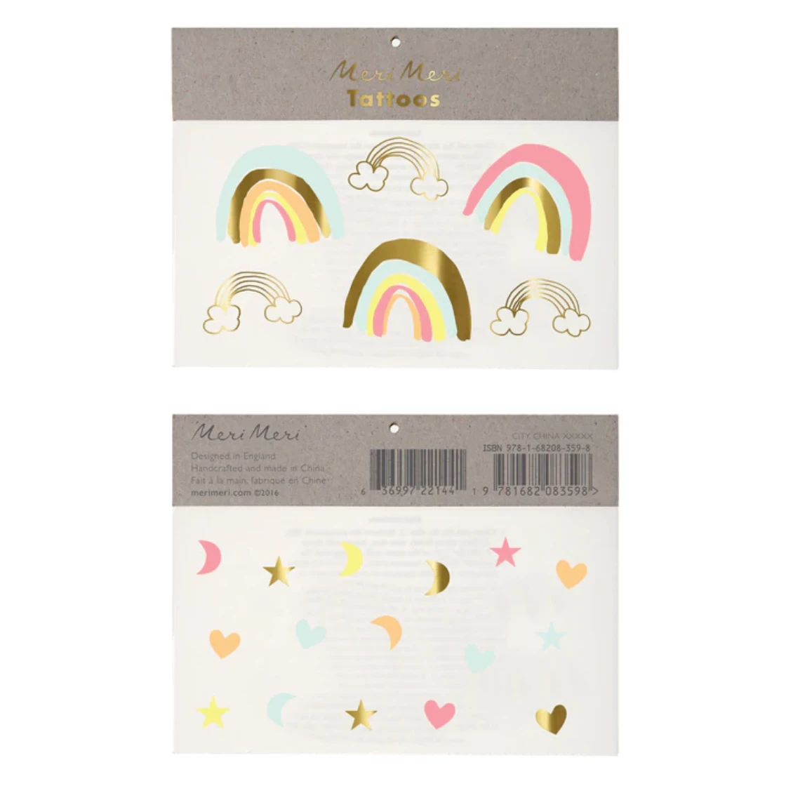 Meri Meri Meri Meri Large Tattoos - Neon Rainbows 3 Meri Meri Meri Meri Large Tattoos - Neon Rainbows