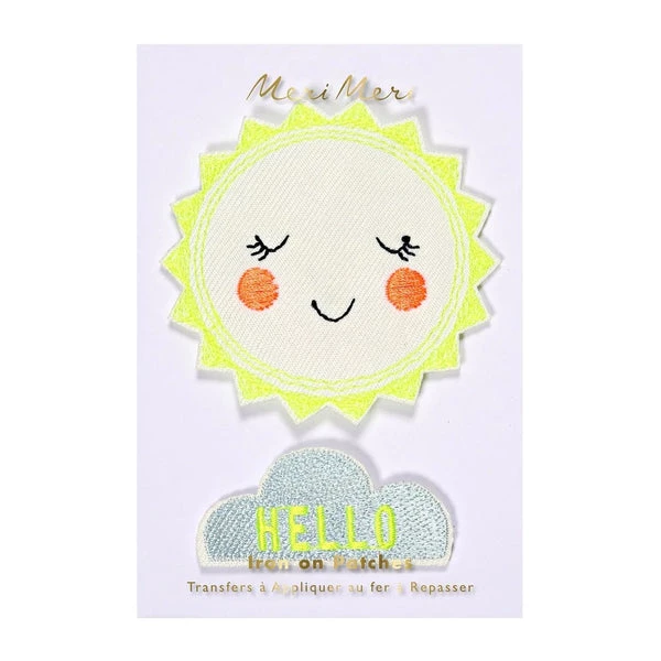 Meri Meri Hello Sunshine Patches Set Of 2 3 Meri Meri Hello Sunshine Patches Set Of 2