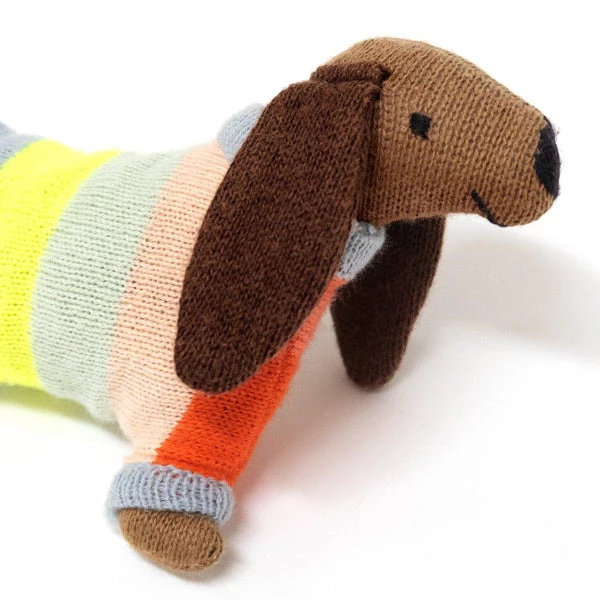 Meri Meri Sausage Dog Baby Rattle 3 Meri Meri Sausage Dog Baby Rattle