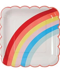 Meri Meri Set of 12 Rainbow Large Plates