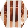 Meri Meri Rose Gold Stripe Larg Plates