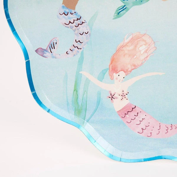 Meri Meri Mermaids Swimming Plates Set Of 8 3 Meri Meri Mermaids Swimming Plates Set Of 8