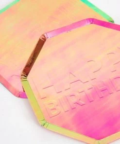 Meri Meri Birthday Oil Slick Side Plates