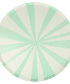 Meri Meri Mint Stripe Dinner Plates L