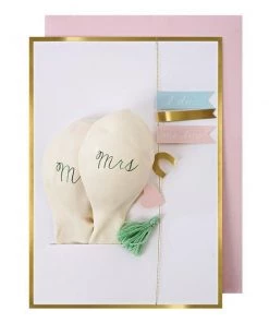 Meri Meri Wedding Mr Mrs Balloon Card