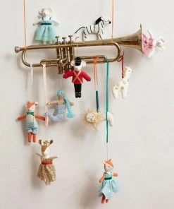 Meri Meri Pink Pompom Mouse Tree Decoration