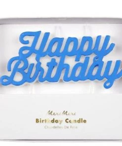 Meri Meri Blue Birthday Cake Candles