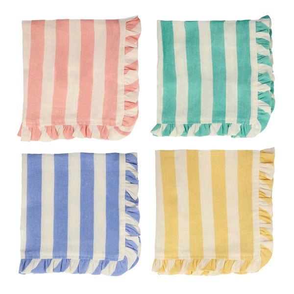 Meri Meri Stripe Ruffle Napkins 3 Meri Meri Stripe Ruffle Napkins
