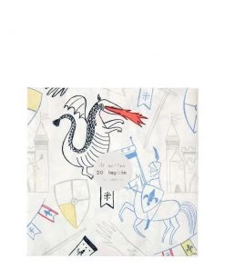 Meri Meri Multicolor Large Dragon Knights Napkins