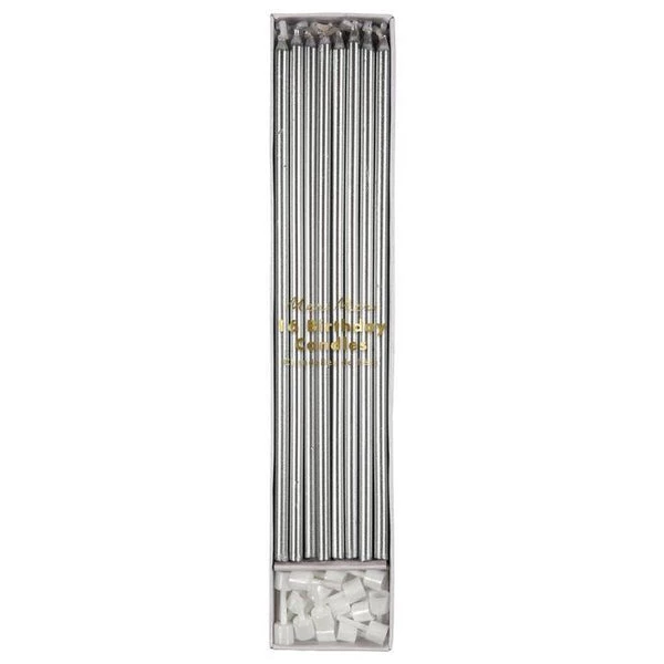 Meri Meri Silver Long Candles 3 Meri Meri Silver Long Candles