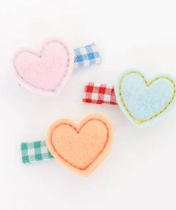 Meri Meri Felt Heart Hair Clips