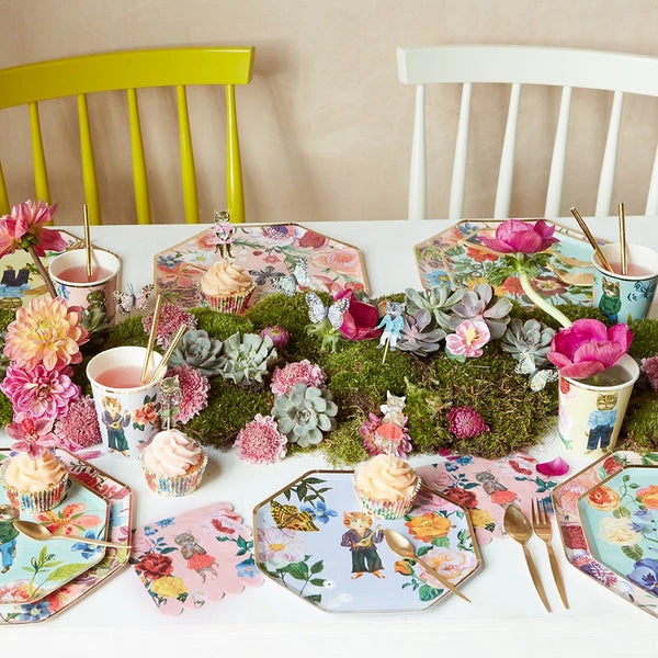 Meri Meri Nathalie Lete Flora Cat Small Napkins Set Of 20 4 Meri Meri Nathalie Lete Flora Cat Small Napkins Set Of 20