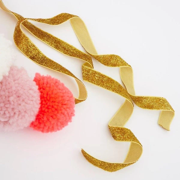 Meri Meri Pom Pom Pink Head Band - Crown 3 Meri Meri Pom Pom Pink Head Band - Crown