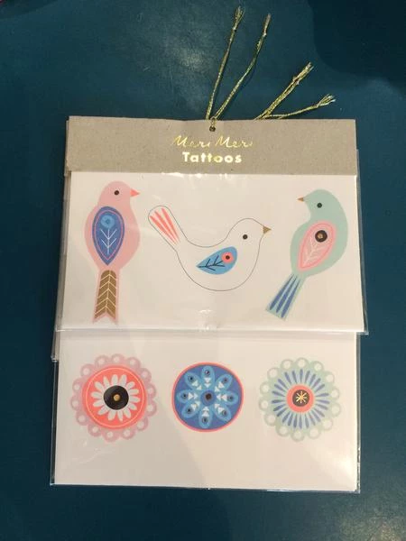 Meri Meri Neon Birds Tattoos 3 Meri Meri Neon Birds Tattoos