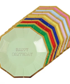 Meri Meri Pack of 8 Big Happy Birthday Paper Plate