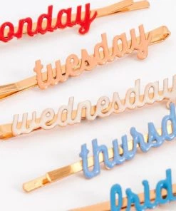 Meri Meri Enamel Week Day Hair Slides (set Of 7)