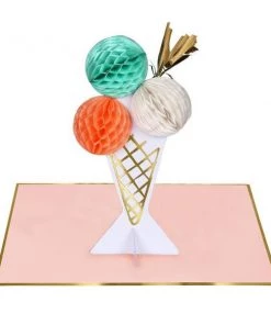 Meri Meri Ice Cream Honeycomb Card
