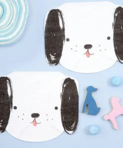 Meri Meri Black And White Dog Napkins