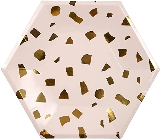 Meri Meri Terrazzo Blush Plates Large 3 Meri Meri Terrazzo Blush Plates Large