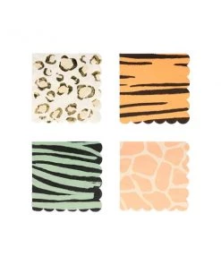 Meri Meri Safari Animal Print Small Napkins Set Of 16