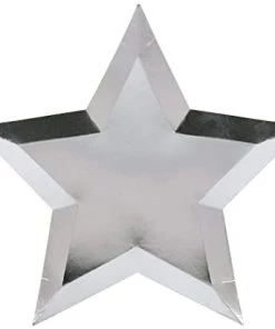 Meri Meri Silver Star Plates