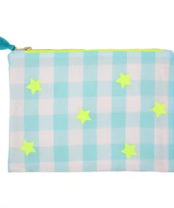 Meri Meri Small Blue Vichy and Stars Clutch