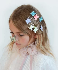 Meri Meri Set of 6 Glitter Butterfly Hair Clip