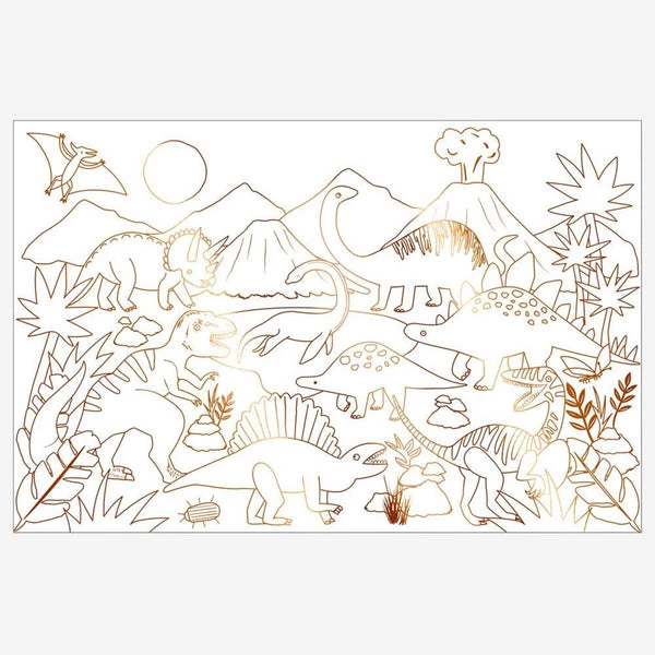 Meri Meri Dinosaur Kingdom Colouring Posters (set Of 2) 6 Meri Meri Dinosaur Kingdom Colouring Posters (set Of 2)