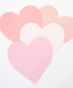 Meri Meri Pink Tone Large Heart Napkins Set Of 20