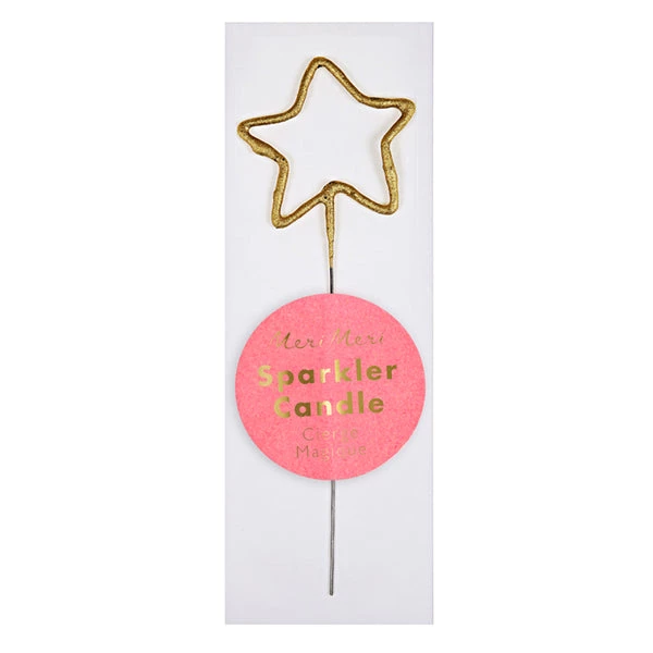 Meri Meri Sparkler Star Gold Mini Candle 3 Meri Meri Sparkler Star Gold Mini Candle