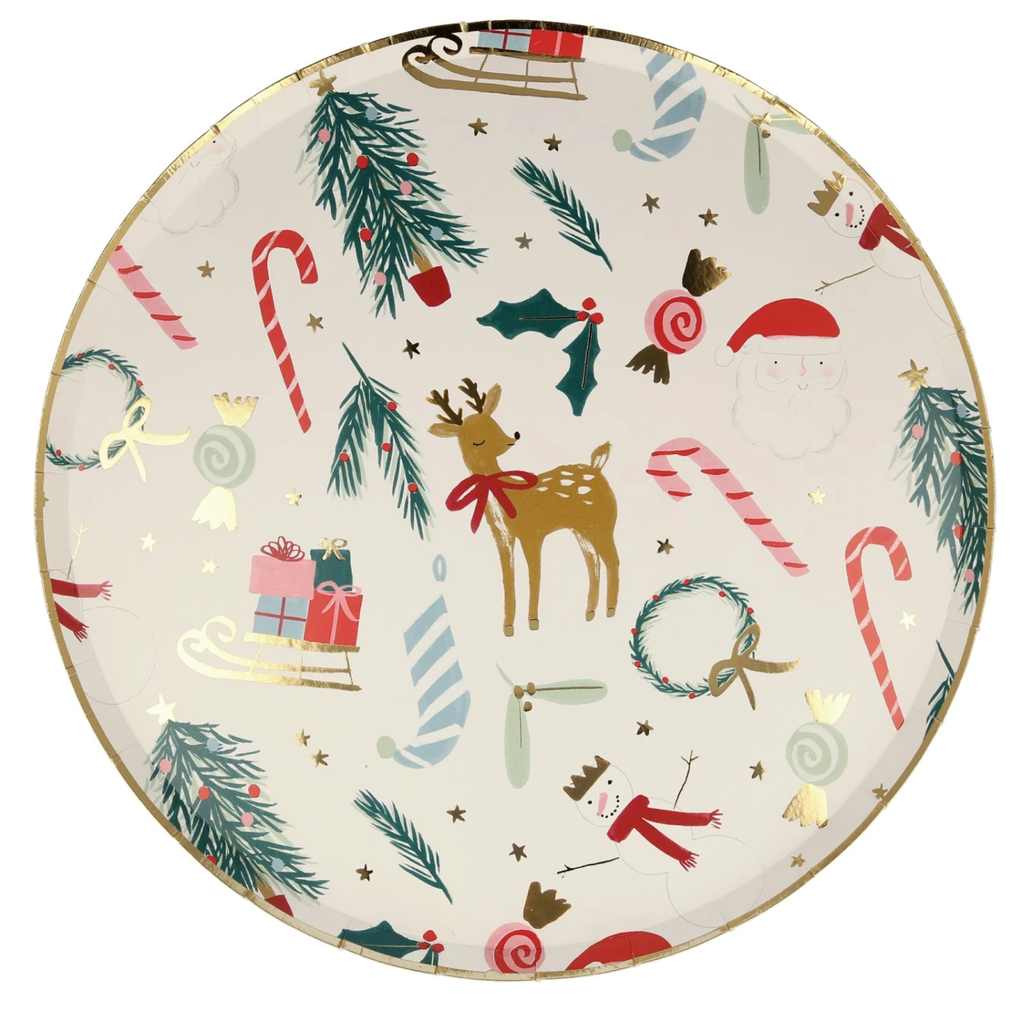 Meri Meri Pack of 8 Festive Motif Dinner Plates 3 Meri Meri Pack of 8 Festive Motif Dinner Plates