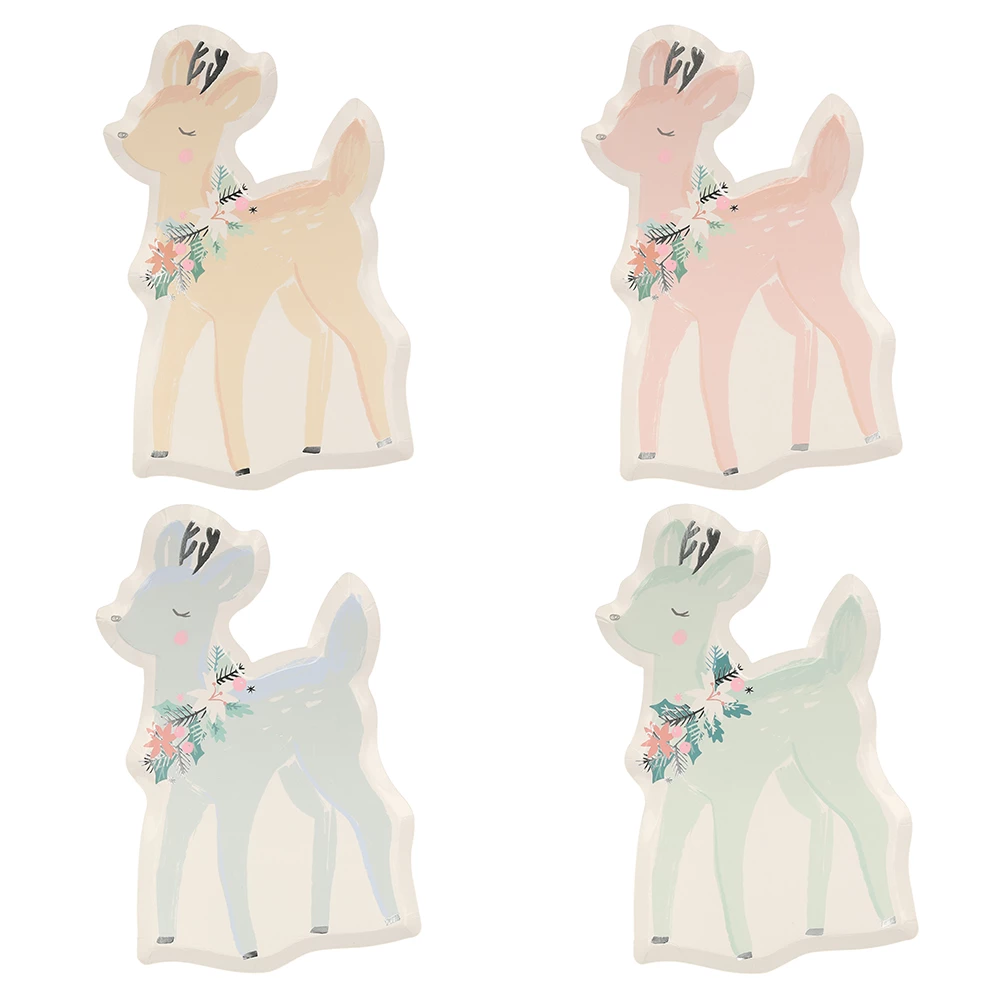 Meri Meri Pack of 8 Pastel Dear Plate 3 Meri Meri Pack of 8 Pastel Dear Plate