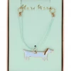 Meri Meri Enamel Sausage Dog Necklace