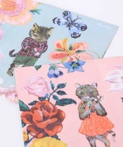 Meri Meri Nathalie Lete Flora Cat Small Napkins Set Of 20 9 Meri Meri Nathalie Lete Flora Cat Small Napkins Set Of 20