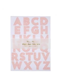 Meri Meri Pink Glitter Alphabet Stickers