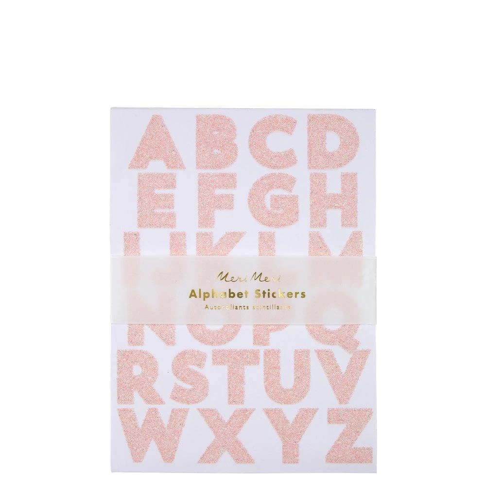 Meri Meri Pink Glitter Alphabet Stickers 3 Meri Meri Pink Glitter Alphabet Stickers