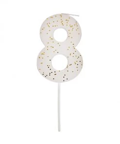 Meri Meri Glitter Number 8 Candle