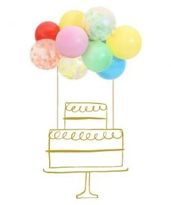 Meri Meri Rainbow Balloon Cake Topper
