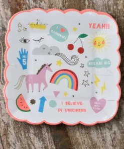 Meri Meri Pack of 8 Unicorn Paper Plate