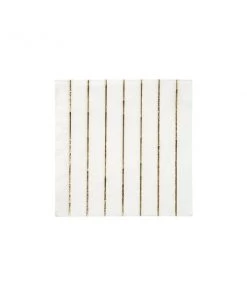 Meri Meri Gold Stripe Small Napkins Set Of 16