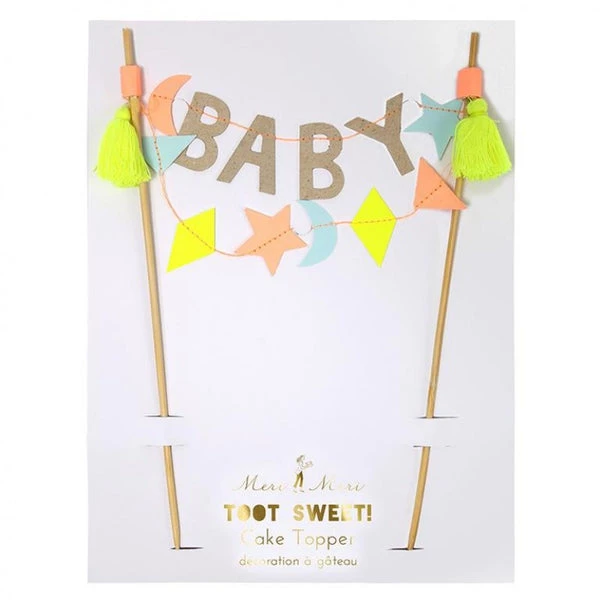 Meri Meri Baby Cake Topper - Toot Sweet 3 Meri Meri Baby Cake Topper - Toot Sweet