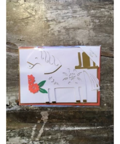 Meri Meri White Horses Christmas Card