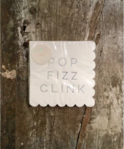 Meri Meri Set of 16 25 x 25cm Pop-Fizzzz Napkin