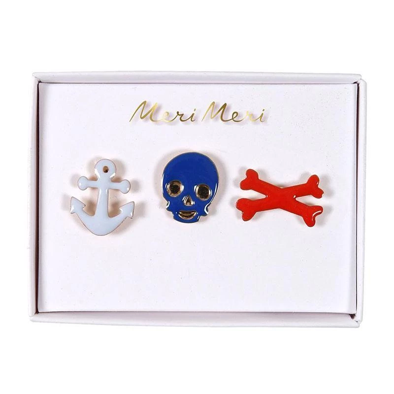 Meri Meri Enamel Pirate Pins 3 Meri Meri Enamel Pirate Pins