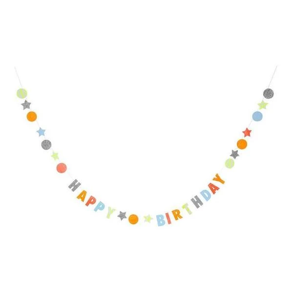 Meri Meri Happy Birthday Garland Card 3 Meri Meri Happy Birthday Garland Card