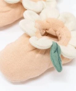Meri Meri Peach Daisy Baby Booties