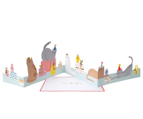 Meri Meri Cat Concertina Card 3 Meri Meri Cat Concertina Card