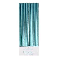 Meri Meri Ocean Metallic Blue Foil Paper Straws