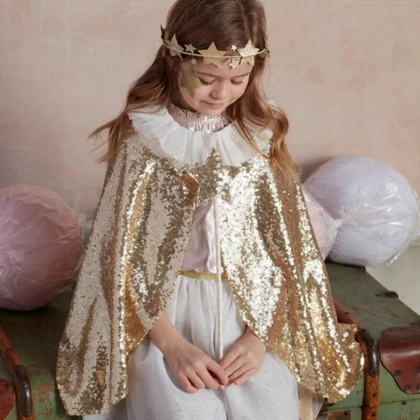 Meri Meri Gold Sparkle Cape Costume 3 Meri Meri Gold Sparkle Cape Costume